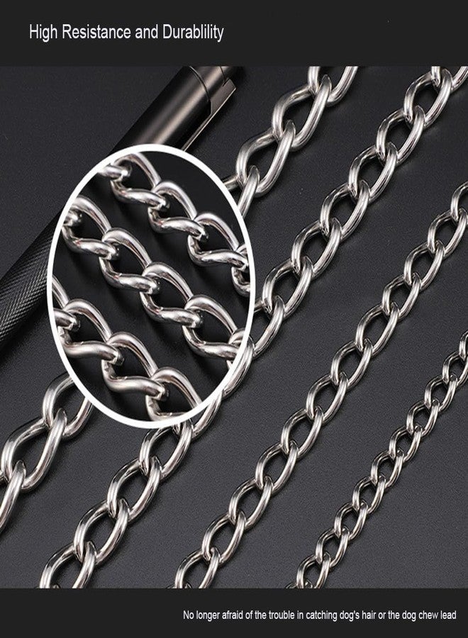 RoverPets طوق كلاب معدني شديد التحمل من روفر بيتس بمقبض مبطن ناعم - طوق سلسلة قوي للكلاب المتوسطة والكبيرة - طوق فولاذي مقاوم للصدأ للتدريب والمشي - Image 5